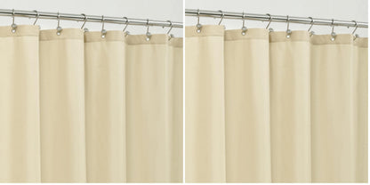 ALYVIA SPRING Waterproof Fabric Shower Curtain or Liner White, 72x72 | 3 Magnets, Soft Cloth & Hotel Quality, Machine Washable, Light-Weight, Standard Size
