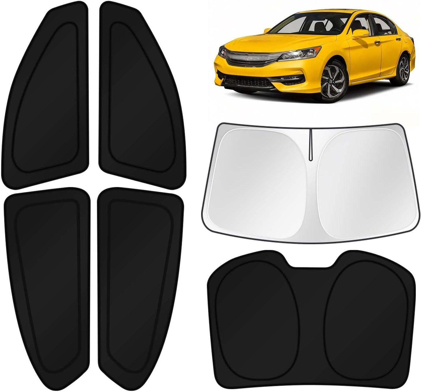 KUST Windshield Sun Shade for Toyota Tacoma Accessories 2016-2025 2026 2Dr 4Dr Pickup Truck, Custom Fit Car Front Window Sunshade Sun Visor Protector Foldable Blocks UV Rays Keep Car Cooler