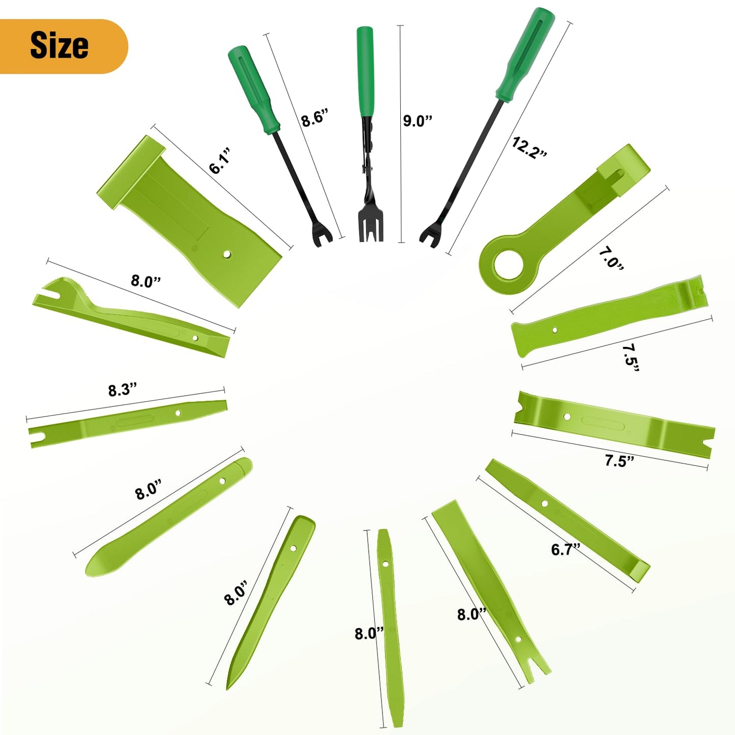 GOOACC 240PCS Bumper Retainer Clips Car Plastic Rivets Fasteners Push Retainer Kit 12 Popular Sizes Auto Push Pin Rivets Set -Door Trim Panel Fender Clips for GM Ford Toyota Honda Chrysler