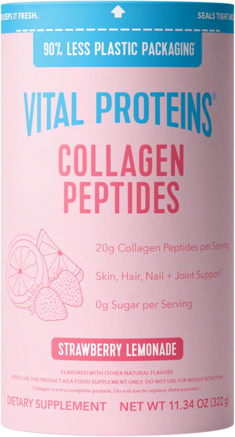 Vital Proteins Collagen Peptides Powder, Unflavored, 9.33oz | Grass-Fed Collagen Peptides, Supports Hair Skin & Nails, Bones & Joints, 13 Servings