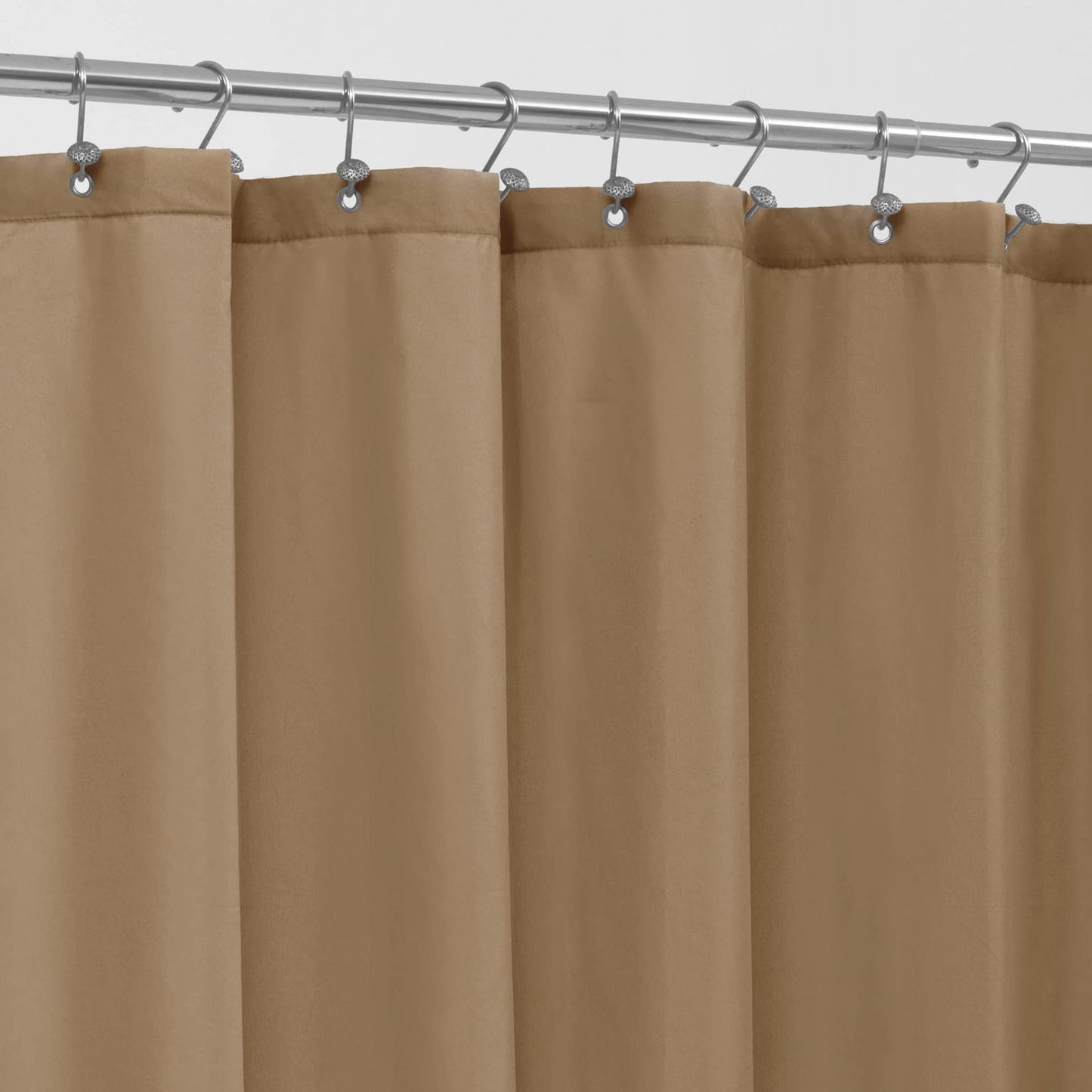 ALYVIA SPRING Waterproof Fabric Shower Curtain or Liner White, 72x72 | 3 Magnets, Soft Cloth & Hotel Quality, Machine Washable, Light-Weight, Standard Size