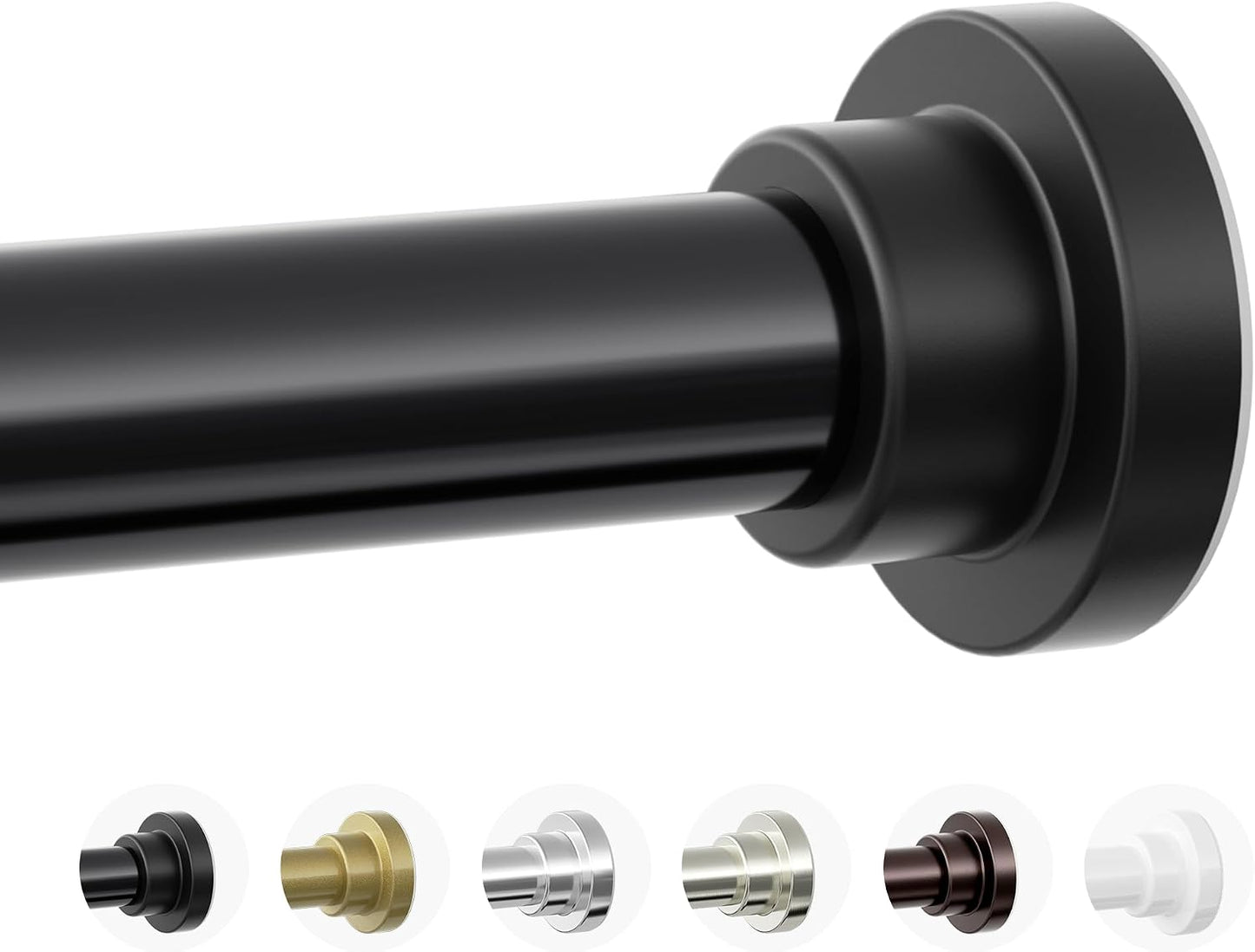 Mcrbeay Shower Curtain Rod, 1" Diameter Heavy Duty Tension Shower Rod | Adjustable 28-74 inch Non Slip No Drill Spring Tension Rod For Bathroom, Shower Stall, No Rust, Bronze