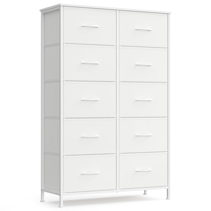 SONGMICS BELLAH Collection - Dresser for Bedroom, Chest of Drawers, Storage Organizer Unit, Closet, Entryway, Steel, 4 Drawers, Modern, Ink Black and Ebony Black ULGS314B01S