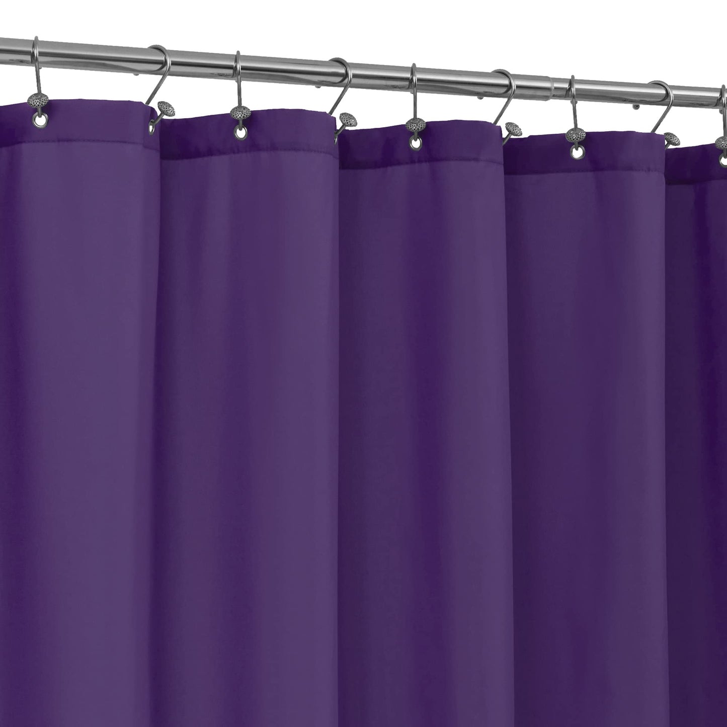 ALYVIA SPRING Waterproof Fabric Shower Curtain or Liner White, 72x72 | 3 Magnets, Soft Cloth & Hotel Quality, Machine Washable, Light-Weight, Standard Size