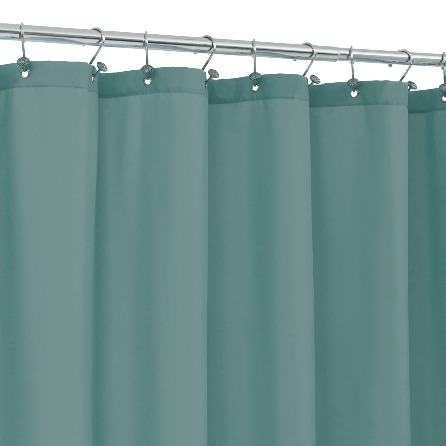 ALYVIA SPRING Waterproof Fabric Shower Curtain or Liner White, 72x72 | 3 Magnets, Soft Cloth & Hotel Quality, Machine Washable, Light-Weight, Standard Size
