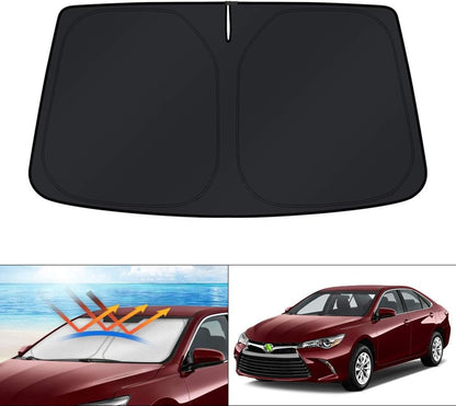 KUST Windshield Sun Shade for Toyota Tacoma Accessories 2016-2025 2026 2Dr 4Dr Pickup Truck, Custom Fit Car Front Window Sunshade Sun Visor Protector Foldable Blocks UV Rays Keep Car Cooler