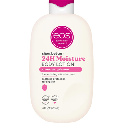 eos Shea Better Body Lotion- Vanilla Cashmere, 24-Hour Moisture, 16 fl oz