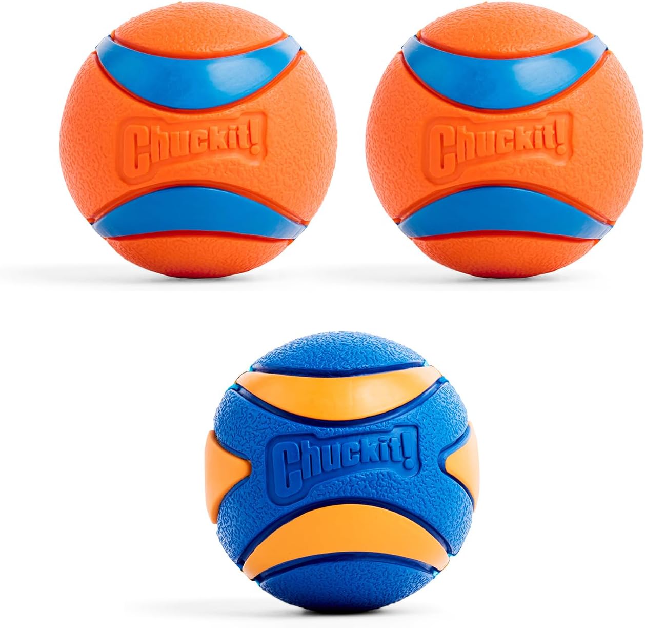Chuckit! Ultra Ball Dog Toy, Durable Rubber, Medium 2.5-in, 2 Pack | Made from Durable Rubber with an Extra-Thick Core, This Bouncy Fetch Ball Floats in Water for Lasting Games of Fetch