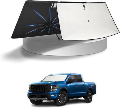KUST Windshield Sun Shade for Toyota Tacoma Accessories 2016-2025 2026 2Dr 4Dr Pickup Truck, Custom Fit Car Front Window Sunshade Sun Visor Protector Foldable Blocks UV Rays Keep Car Cooler