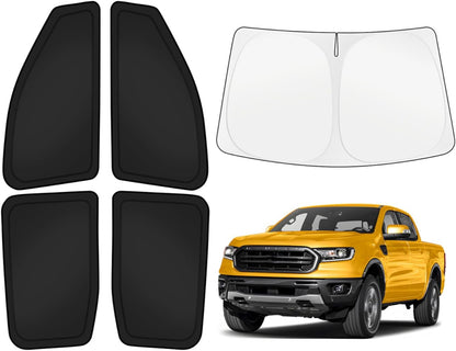 KUST Windshield Sun Shade for Toyota Tacoma Accessories 2016-2025 2026 2Dr 4Dr Pickup Truck, Custom Fit Car Front Window Sunshade Sun Visor Protector Foldable Blocks UV Rays Keep Car Cooler