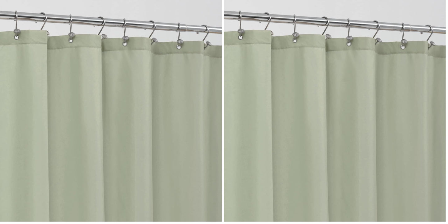 ALYVIA SPRING Waterproof Fabric Shower Curtain or Liner White, 72x72 | 3 Magnets, Soft Cloth & Hotel Quality, Machine Washable, Light-Weight, Standard Size