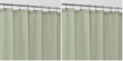 ALYVIA SPRING Waterproof Fabric Shower Curtain or Liner White, 72x72 | 3 Magnets, Soft Cloth & Hotel Quality, Machine Washable, Light-Weight, Standard Size