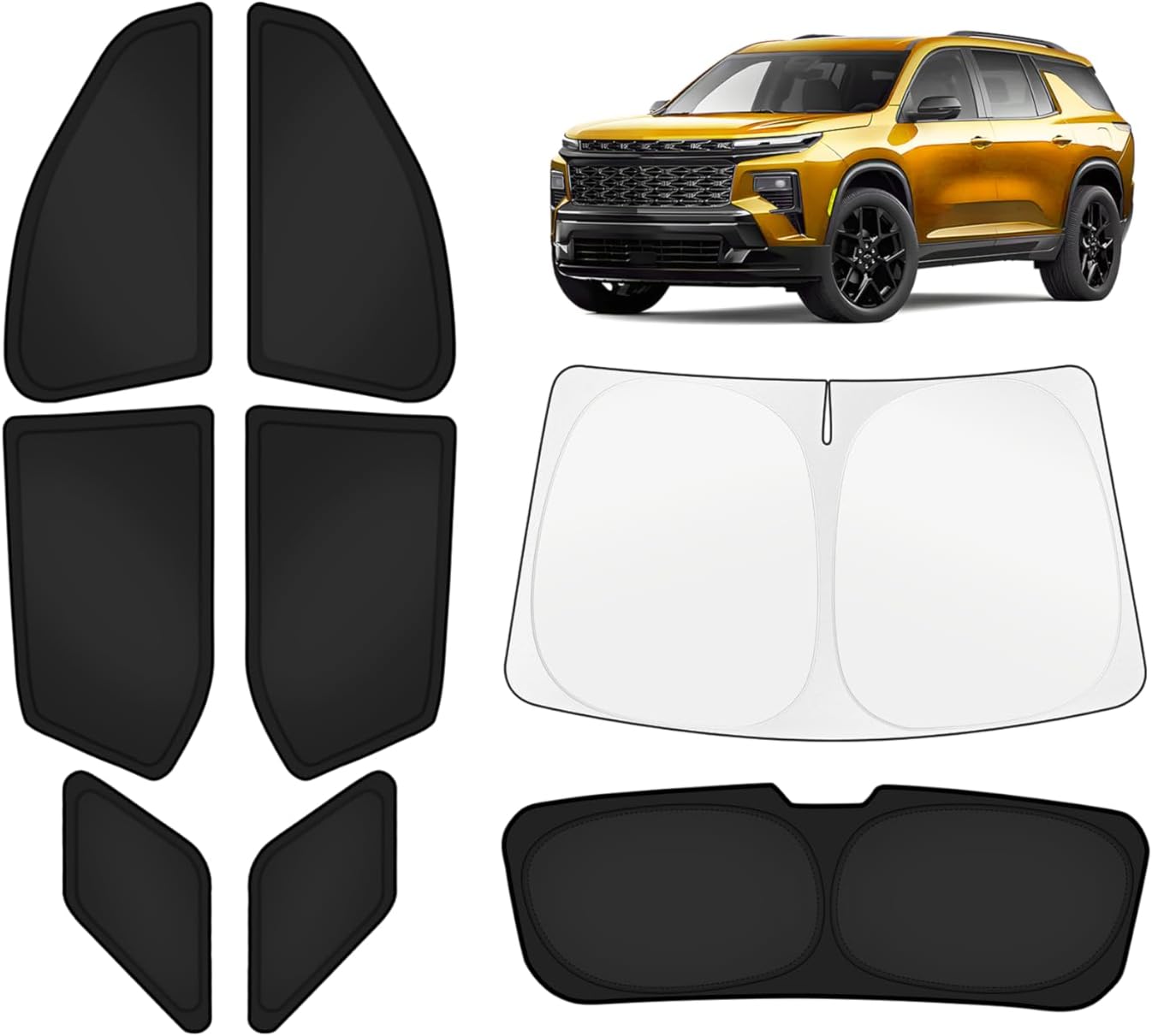 KUST Windshield Sun Shade for Toyota Tacoma Accessories 2016-2025 2026 2Dr 4Dr Pickup Truck, Custom Fit Car Front Window Sunshade Sun Visor Protector Foldable Blocks UV Rays Keep Car Cooler