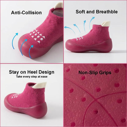 Hstyle Baby Sock Shoes Toddler Boys Walking Shoes Infant Slippers Sneakers | Non-Slip,Soft Rubber Sole,Lightweight,1st Birthday Gifts for Baby Boys Girls