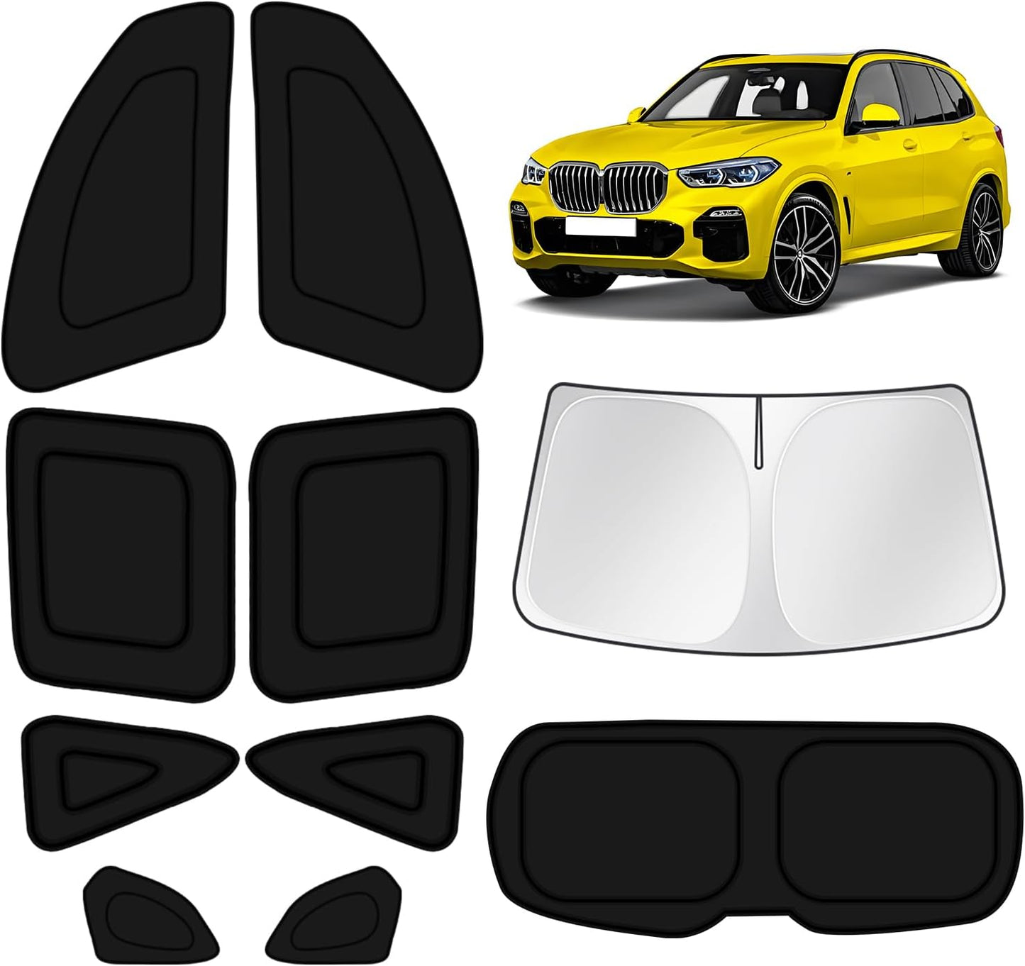 KUST Windshield Sun Shade for Toyota Tacoma Accessories 2016-2025 2026 2Dr 4Dr Pickup Truck, Custom Fit Car Front Window Sunshade Sun Visor Protector Foldable Blocks UV Rays Keep Car Cooler