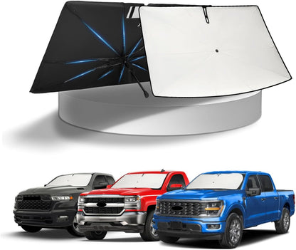 KUST Windshield Sun Shade for Toyota Tacoma Accessories 2016-2025 2026 2Dr 4Dr Pickup Truck, Custom Fit Car Front Window Sunshade Sun Visor Protector Foldable Blocks UV Rays Keep Car Cooler