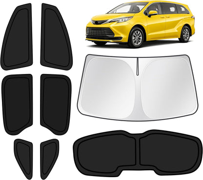 KUST Windshield Sun Shade for Toyota Tacoma Accessories 2016-2025 2026 2Dr 4Dr Pickup Truck, Custom Fit Car Front Window Sunshade Sun Visor Protector Foldable Blocks UV Rays Keep Car Cooler