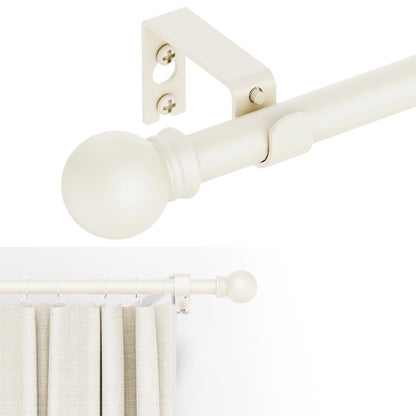 GXOACKJ Curtain Rods for windows 32-48 inch, 5/8 inch Decorative Curtain Rod Set, Matte Black Splicing Heavy Duty Metal Curtain Rod with Brackets