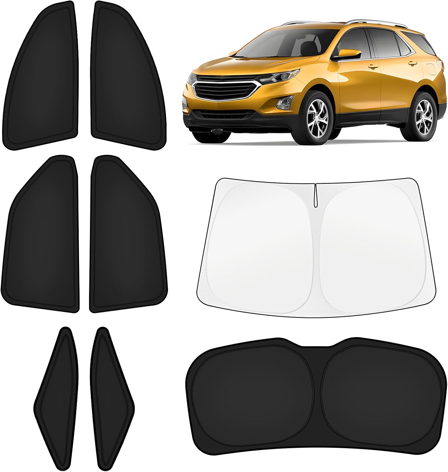 KUST Windshield Sun Shade for Toyota Tacoma Accessories 2016-2025 2026 2Dr 4Dr Pickup Truck, Custom Fit Car Front Window Sunshade Sun Visor Protector Foldable Blocks UV Rays Keep Car Cooler