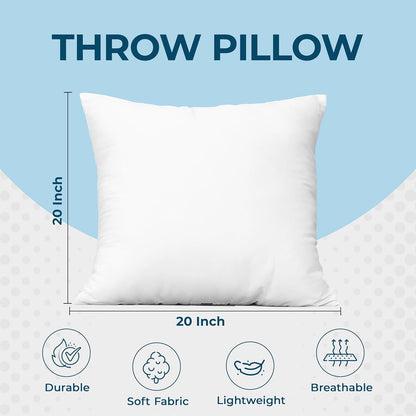 Utopia Bedding Throw Pillows, Decorative 18x18 Pillow Inserts, Set of 4 | Down alternative pillow insert with plush fluffy fill for beds sofas couches and chairs. Suitable for indoor outdoor use.