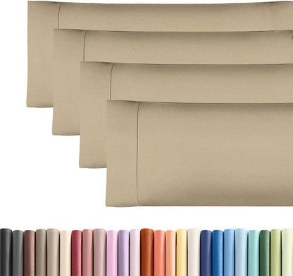 King Pillow Cases Set of 2 - Ultra Soft Cozy Pillowcase Covers - White | Hotel Quality, Comfortable Bedding for Women, Men, Kids & Teens, Machine Washable Pillow Protectors, 2 Piece Set, King Size