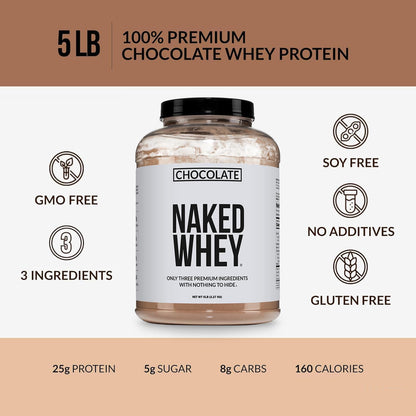 NAKED Whey 1Lb - Only 1 Ingredient, Grass Fed Whey Protein Powder, NSF Certified, Undenatured, No Gmos, No Soy, Gluten Free, Stimulate Growth, Enhance Recovery - 15 Servings