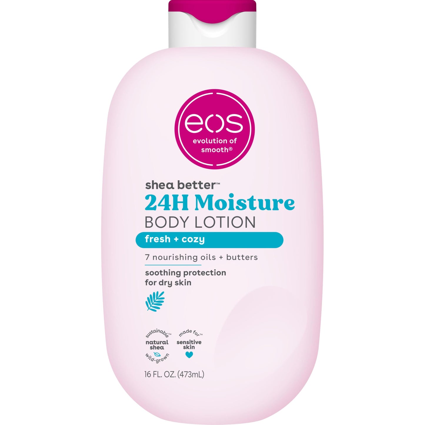 eos Shea Better Body Lotion- Vanilla Cashmere, 24-Hour Moisture, 16 fl oz