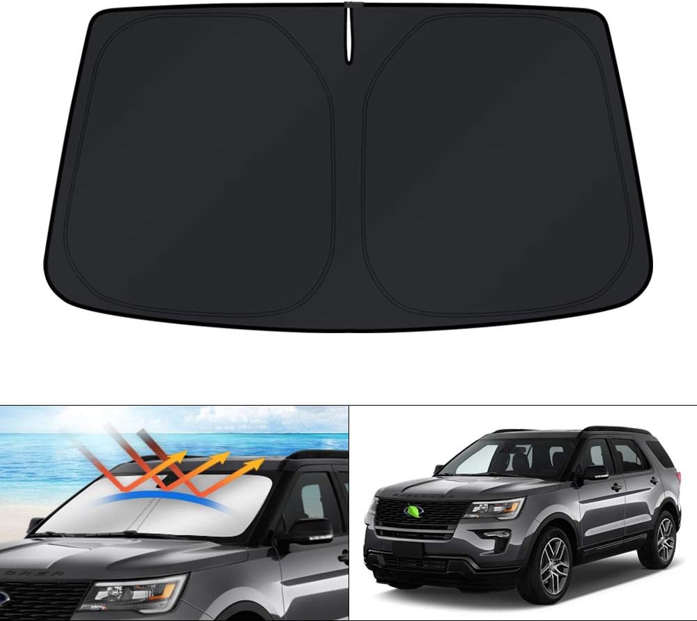 KUST Windshield Sun Shade for Toyota Tacoma Accessories 2016-2025 2026 2Dr 4Dr Pickup Truck, Custom Fit Car Front Window Sunshade Sun Visor Protector Foldable Blocks UV Rays Keep Car Cooler