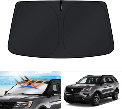 KUST Windshield Sun Shade for Toyota Tacoma Accessories 2016-2025 2026 2Dr 4Dr Pickup Truck, Custom Fit Car Front Window Sunshade Sun Visor Protector Foldable Blocks UV Rays Keep Car Cooler