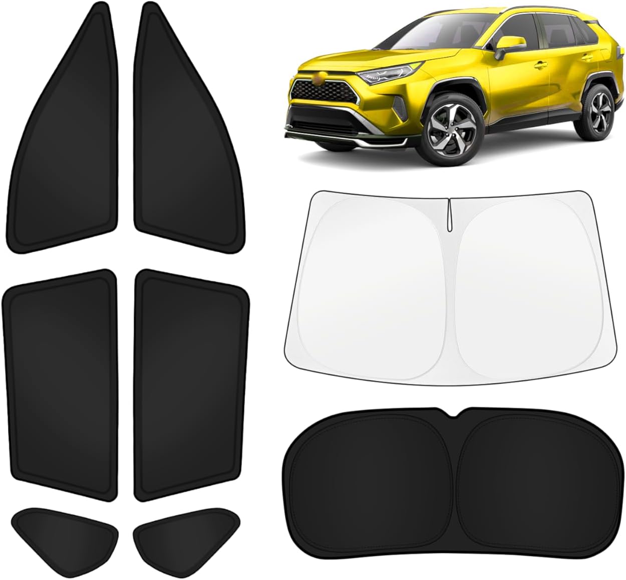 KUST Windshield Sun Shade for Toyota Tacoma Accessories 2016-2025 2026 2Dr 4Dr Pickup Truck, Custom Fit Car Front Window Sunshade Sun Visor Protector Foldable Blocks UV Rays Keep Car Cooler