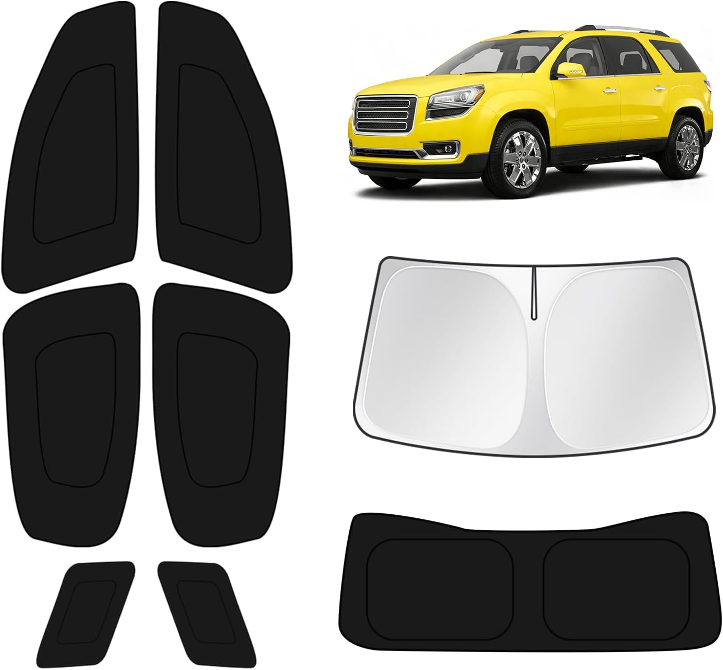 KUST Windshield Sun Shade for Toyota Tacoma Accessories 2016-2025 2026 2Dr 4Dr Pickup Truck, Custom Fit Car Front Window Sunshade Sun Visor Protector Foldable Blocks UV Rays Keep Car Cooler