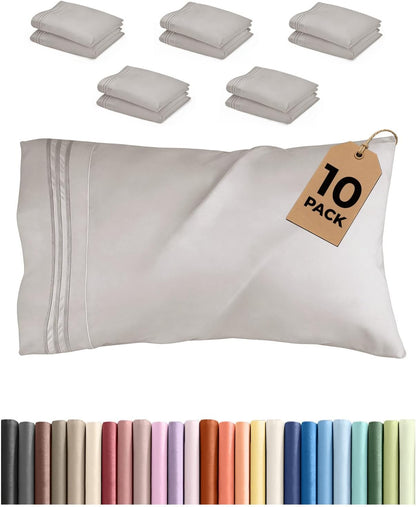 King Pillow Cases Set of 2 - Ultra Soft Cozy Pillowcase Covers - White | Hotel Quality, Comfortable Bedding for Women, Men, Kids & Teens, Machine Washable Pillow Protectors, 2 Piece Set, King Size