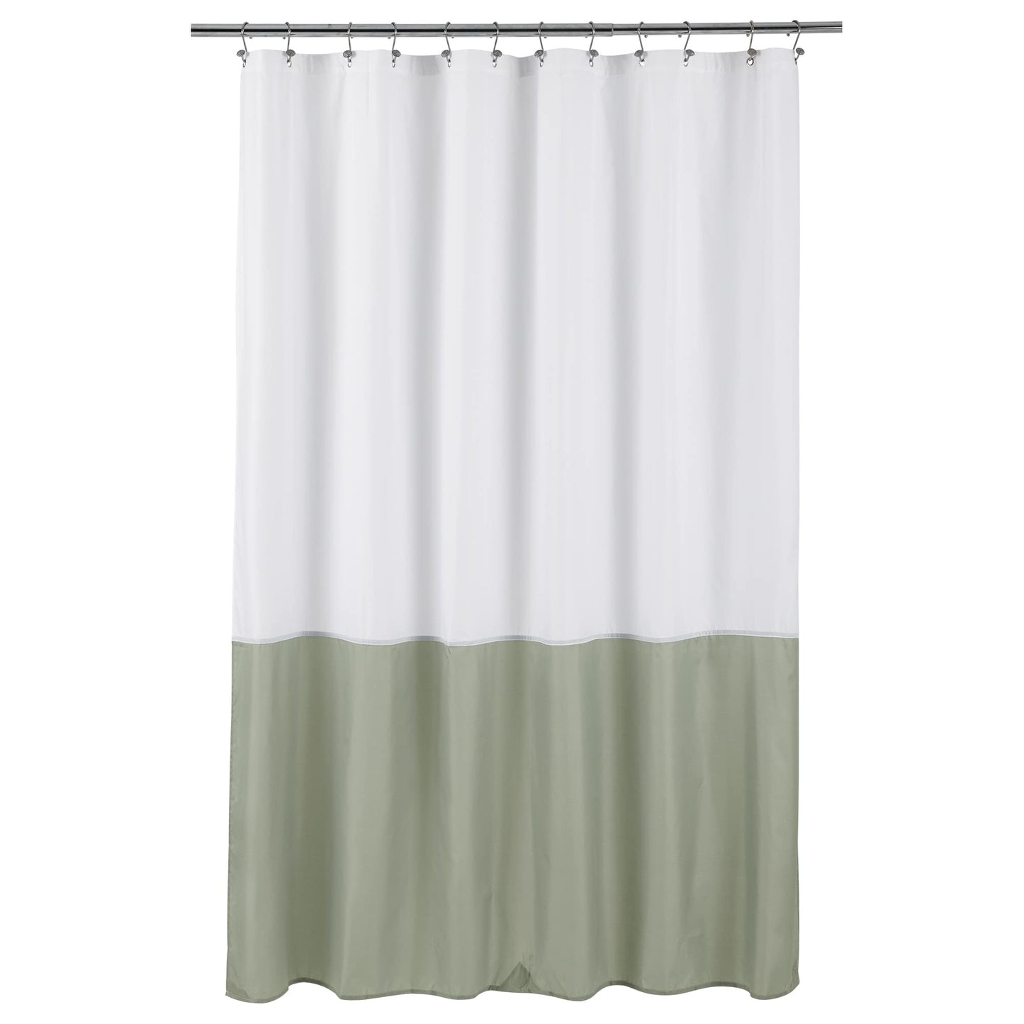 ALYVIA SPRING Waterproof Fabric Shower Curtain or Liner White, 72x72 | 3 Magnets, Soft Cloth & Hotel Quality, Machine Washable, Light-Weight, Standard Size