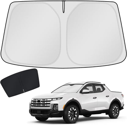 KUST Windshield Sun Shade for Toyota Tacoma Accessories 2016-2025 2026 2Dr 4Dr Pickup Truck, Custom Fit Car Front Window Sunshade Sun Visor Protector Foldable Blocks UV Rays Keep Car Cooler