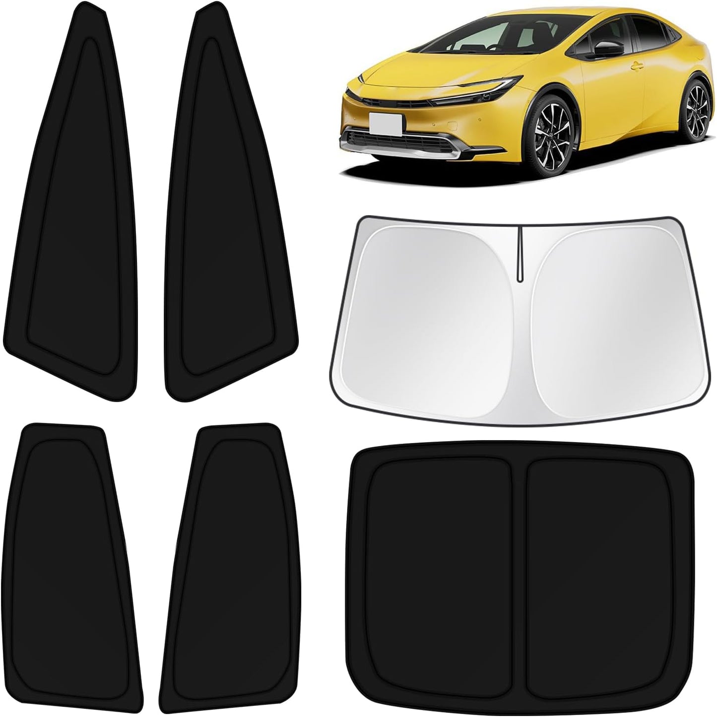 KUST Windshield Sun Shade for Toyota Tacoma Accessories 2016-2025 2026 2Dr 4Dr Pickup Truck, Custom Fit Car Front Window Sunshade Sun Visor Protector Foldable Blocks UV Rays Keep Car Cooler