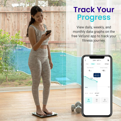 Etekcity Smart Scale for Body Weight, Body Fat and BMI, FSA Eligible | HSA Eligible, Bathroom Scale with Muscle Mass, Accurate Bluetooth App Sync, LED Display and Tempered Glass