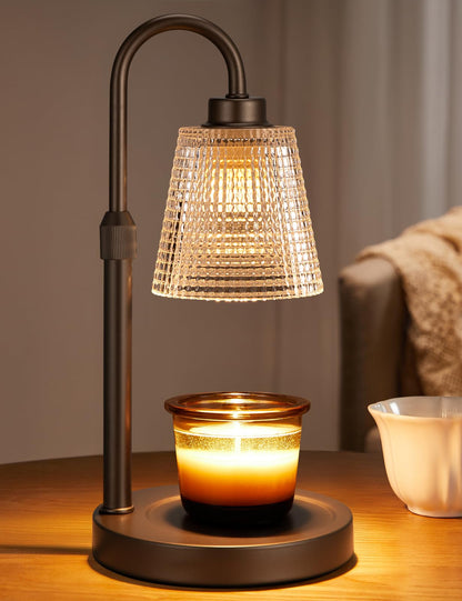 Candle Warmer Lamp with Timer Home Decor Birthday Gifts for Women | Dimmable Candle Warmer for Jar Candles, Height Adjustable Wax Melts Warmer,Room Decor House Warming Gifts New