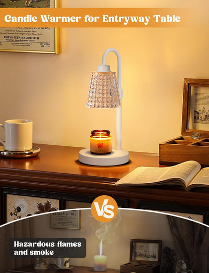 Candle Warmer Lamp with Timer Home Decor Birthday Gifts for Women | Dimmable Candle Warmer for Jar Candles, Height Adjustable Wax Melts Warmer,Room Decor House Warming Gifts New