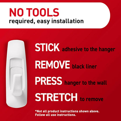 Command Large Utility Hooks, 7-Hooks, 12-Strips, Organize Damage-Free | Damage-Free Hanging Wall Hooks with Adhesive Strips, No Tools Adhesive Hooks for Hanging Decor, Holds up to 5 lb