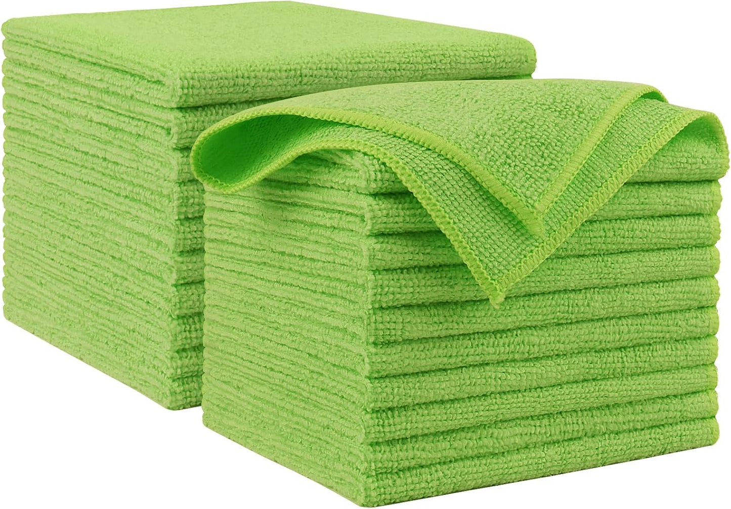 AIDEA Microfiber Cleaning Cloth-50PK, Microfiber Towels for Cars, 12×12" | Premium Wash Cloths, Dusting Cloth Cleaning Rags, Absorbent Towels for SUVs, House, Kitchen, Window, Cleaning Supplies