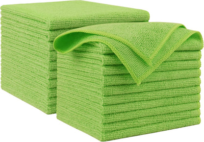 AIDEA Microfiber Cleaning Cloth-50PK, Microfiber Towels for Cars, 12×12" | Premium Wash Cloths, Dusting Cloth Cleaning Rags, Absorbent Towels for SUVs, House, Kitchen, Window, Cleaning Supplies