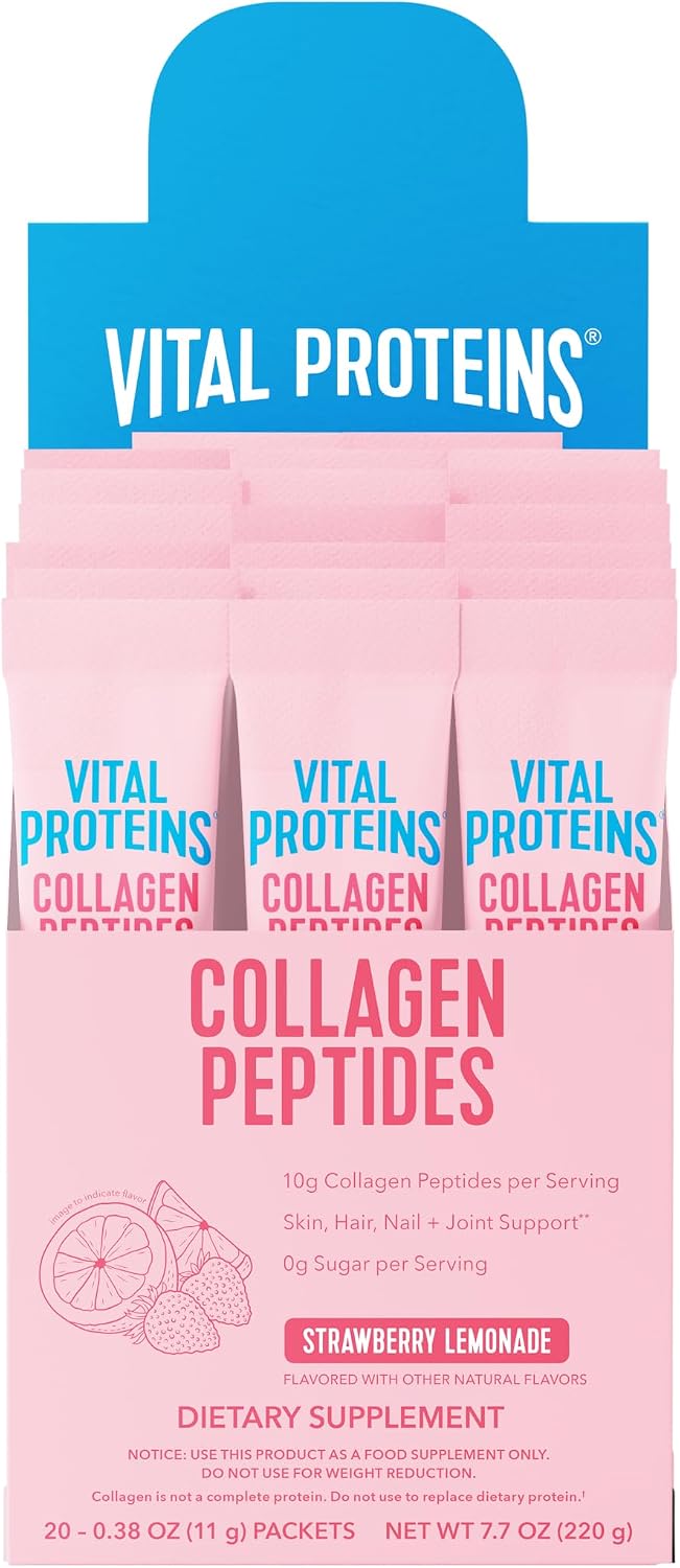 Vital Proteins Collagen Peptides Powder, Unflavored, 9.33oz | Grass-Fed Collagen Peptides, Supports Hair Skin & Nails, Bones & Joints, 13 Servings