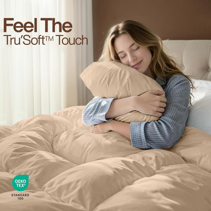 Utopia Bedding Queen Comforter 2 Pack, Duvet Insert, White, 88 x 88 Inches | Soft and Fluffy Down Alternative Bed Comforter, All Season, Breathable, Corner Tabs, Box Stitched, Durable, Machine Washable
