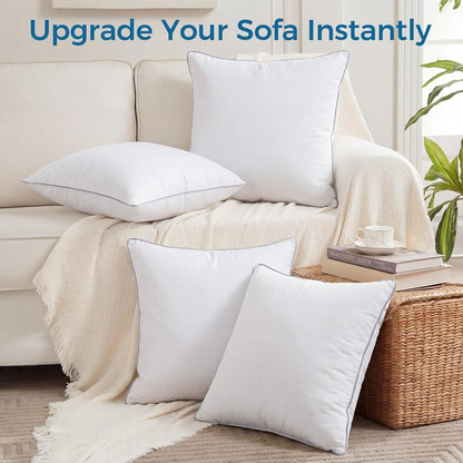 Sasttie Firm Pillows Queen Size Set of 2, Bed Pillows for Side, Back, and Stomach Sleepers - Oeko-Tex Certified Down Alternative Plump Filling - Hotel Quality and Machine Washable, 2 Pack