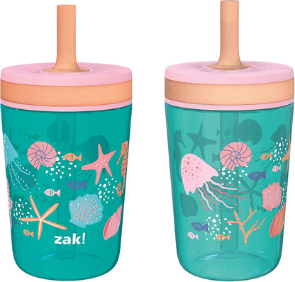 Zak Designs Sesame Street Kelso Toddler Tumblers For Travel or At Home, 15oz 2-Pack Durable Plastic Sippy Cups With Leak-Proof Design is Perfect For Kids (Elmo and Cookie Monster)