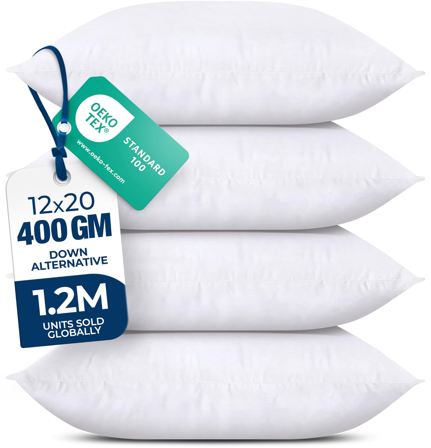 Utopia Bedding Throw Pillows, Decorative 18x18 Pillow Inserts, Set of 4 | Down alternative pillow insert with plush fluffy fill for beds sofas couches and chairs. Suitable for indoor outdoor use.