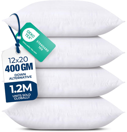Utopia Bedding Throw Pillows, Decorative 18x18 Pillow Inserts, Set of 4 | Down alternative pillow insert with plush fluffy fill for beds sofas couches and chairs. Suitable for indoor outdoor use.