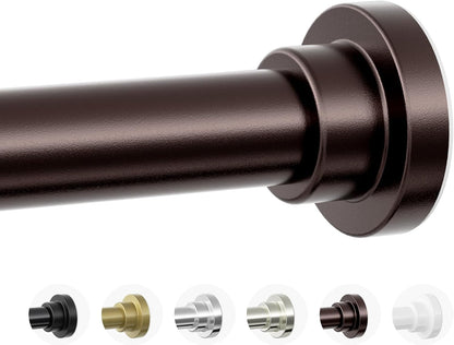 Mcrbeay Shower Curtain Rod, 1" Diameter Heavy Duty Tension Shower Rod | Adjustable 28-74 inch Non Slip No Drill Spring Tension Rod For Bathroom, Shower Stall, No Rust, Bronze