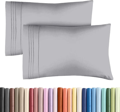 King Pillow Cases Set of 2 - Ultra Soft Cozy Pillowcase Covers - White | Hotel Quality, Comfortable Bedding for Women, Men, Kids & Teens, Machine Washable Pillow Protectors, 2 Piece Set, King Size