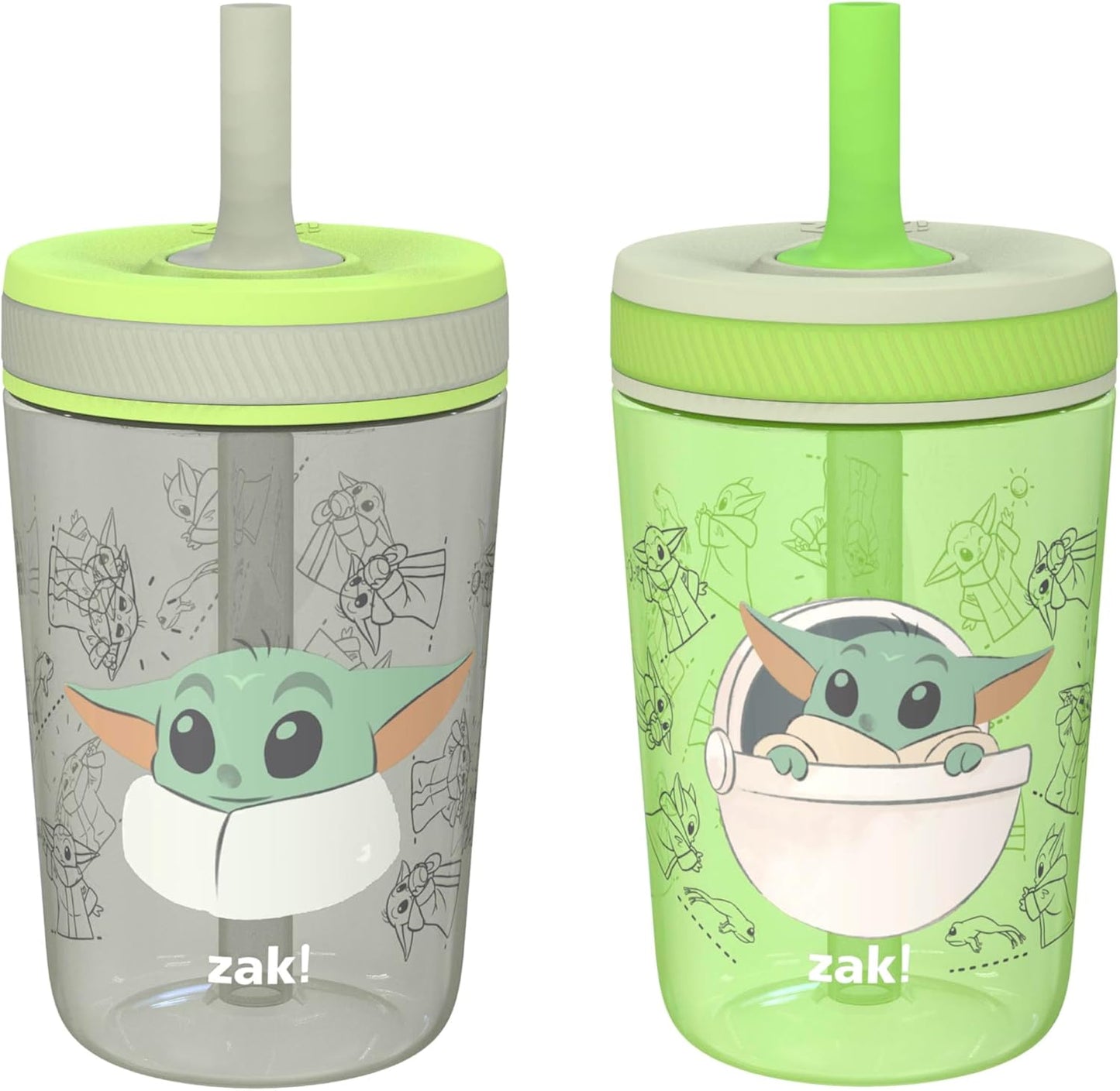 Zak Designs Sesame Street Kelso Toddler Tumblers For Travel or At Home, 15oz 2-Pack Durable Plastic Sippy Cups With Leak-Proof Design is Perfect For Kids (Elmo and Cookie Monster)